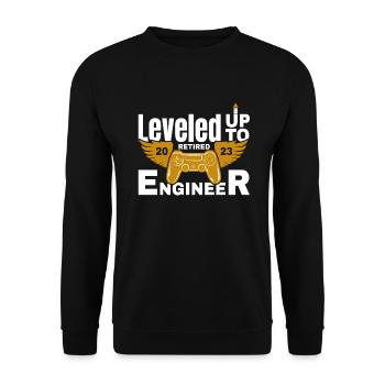 Retirement Retired Engineer Retirement 2023 - Unisex Sweatshirt - black - Front - Alina (178cm) & Michal (187cm)