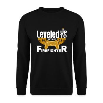 Retraite Pompier à la retraite Retraite - Sweat-shirt Unisexe - noir - Devant - Alina (178cm) & Michal (187cm)