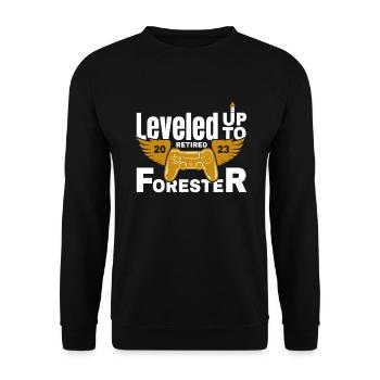 Retirement Retired Forester Retirement 2023 - Unisex Sweatshirt - black - Front - Alina (178cm) & Michal (187cm)