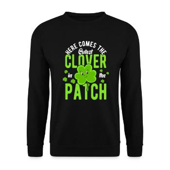 School teacher St. Patrick's Day sweetest clover in the - Unisex Sweatshirt - black - Front - Alina (178cm) & Michal (187cm)