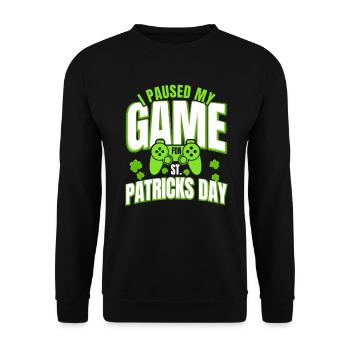 Gaming Game Gamer I created my game for the St. - Unisex Sweatshirt - black - Front - Alina (178cm) & Michal (187cm)