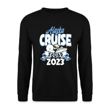 Kreufahrt Kreuzfahrtreisender Alaska Squad Cruise - Unisex Pullover - Schwarz - Vorne - Alina (178cm) & Michal (187cm)