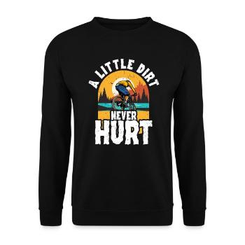Saying mountain biker - Unisex Sweatshirt - black - Front - Alina (178cm) & Michal (187cm)
