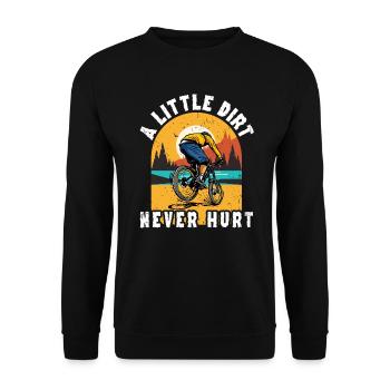 Funny mountain biker saying - Unisex Sweatshirt - black - Front - Alina (178cm) & Michal (187cm)