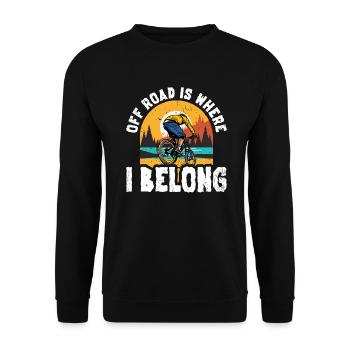 Fun mountain biker - Unisex Sweatshirt - black - Front - Alina (178cm) & Michal (187cm)