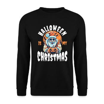 Halloween is my Santa Claus - Unisex Sweatshirt - black - Front - Alina (178cm) & Michal (187cm)