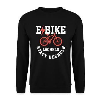 Les retraités du vélo électrique sourient au lieu de haleter - Sweat-shirt Unisexe - noir - Devant - Alina (178cm) & Michal (187cm)