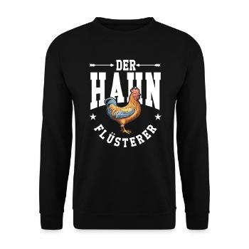Hühnerhalter Hühnerliebhaber Hühnerzüchter - Unisex Pullover - Schwarz - Vorne - Alina (178cm) & Michal (187cm)