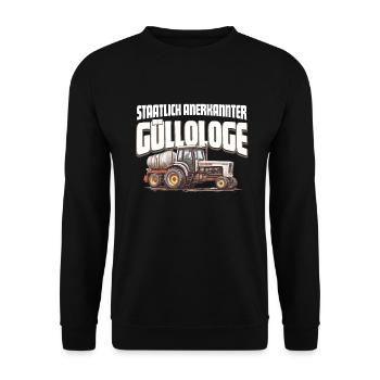 Landwirt Gülle - Unisex Pullover - Schwarz - Vorne - Alina (178cm) & Michal (187cm)