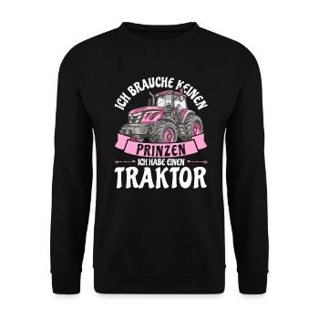 Landwirt Landwirtin - Unisex Pullover - Schwarz - Vorne - Alina (178cm) & Michal (187cm)