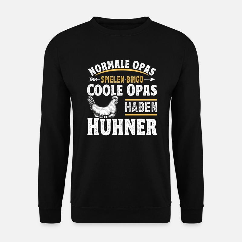 Hühnerbauer Huhn Coole Opas Haben Hühner - Unisex Pullover - Schwarz