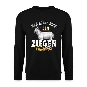 Ziegenzüchter Ziegenhalter - Unisex Pullover - Schwarz - Vorne - Alina (178cm) & Michal (187cm)