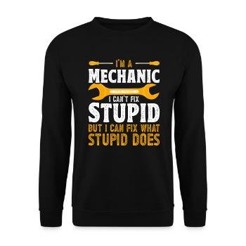 Mécanicien Atelier de mécanique automobile - Sweat-shirt Unisexe - noir - Devant - Alina (178cm) & Michal (187cm)