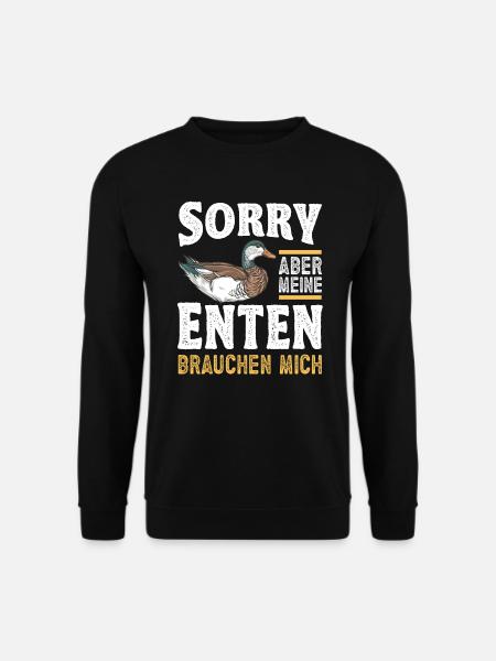 Landwirt Ente Entenhalter Lass uns über Enten - Unisex Pullover - Schwarz