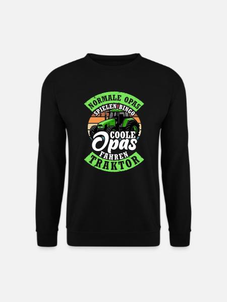 Landwirt Traktorfan Traktor Opa Treckerfahrer - Unisex Pullover - Schwarz