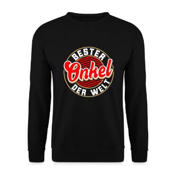 Bester Onkel werdender Onkel 2024 - Unisex Pullover - Schwarz - Vorne - Alina (178cm) & Michal (187cm)