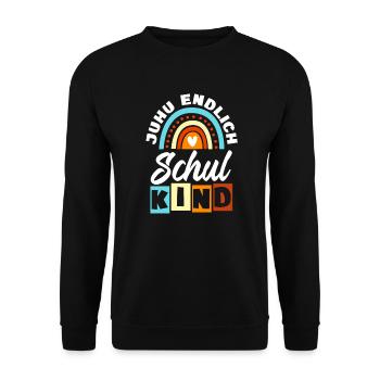 Inscription à l’école Enfant scolarisé 2024 Jeunes filles - Sweat-shirt Unisexe - noir - Devant - Alina (178cm) & Michal (187cm)