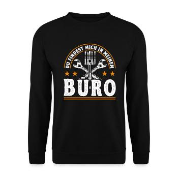 Auto Mechaniker Kfz Mechatroniker Schrauber - Unisex Pullover - Schwarz - Vorne - Alina (178cm) & Michal (187cm)