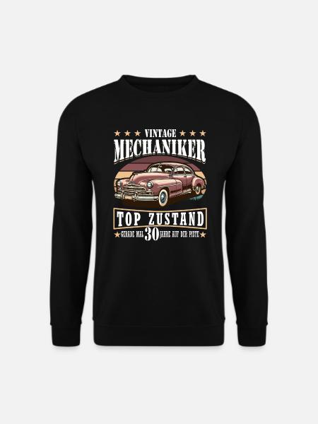 30 Geburtstag 1964 1965 KFZ-Mechaniker Geschenke - Unisex Pullover - Schwarz