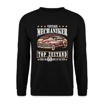 60e anniversaire 1964 1965 Mécanique automobile Cadeaux - Sweat-shirt Unisexe - noir - Devant - Alina (178cm) & Michal (187cm)