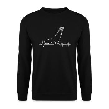 Heartbeat Papagai Papagai Owner Papagai Breeder - Unisex Sweatshirt - black - Front - Alina (178cm) & Michal (187cm)