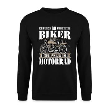 66 Anniversaire 1958 Moto Moto - Sweat-shirt Unisexe - noir - Devant - Alina (178cm) & Michal (187cm)