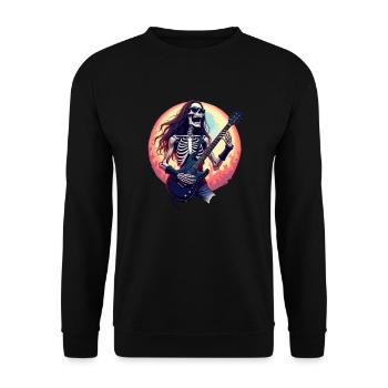 Heavy Metal Skeleton lunettes de soleil casque en pop - Sweat-shirt Unisexe - noir - Devant - Alina (178cm) & Michal (187cm)