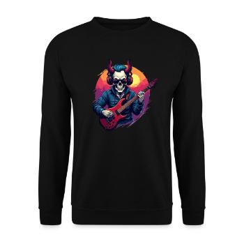 Heavy Metal Skeleton lunettes de soleil casque en pop - Sweat-shirt Unisexe - noir - Devant - Alina (178cm) & Michal (187cm)