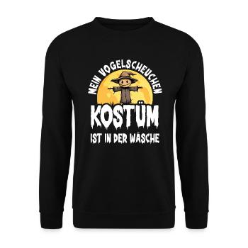 Scarecrow Costume Funny Horror Design - Unisex Sweatshirt - black - Front - Alina (178cm) & Michal (187cm)