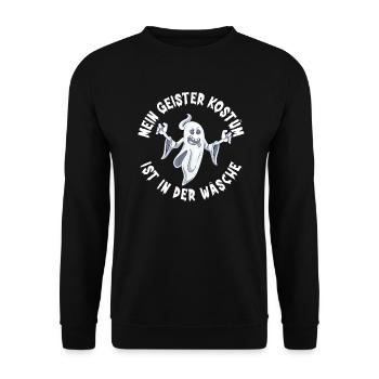 My Ghost Costume Is In The Laundry Funny - Unisex Sweatshirt - black - Front - Alina (178cm) & Michal (187cm)
