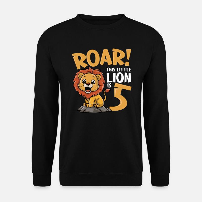 5 Birthday Boy Lion - Unisex Sweatshirt - black