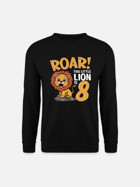 8 Birthday Boy Lion - Unisex Sweatshirt - black