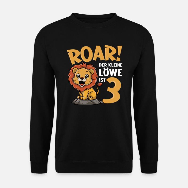 3. Geburtstag Junge Löwe - Unisex Pullover - Schwarz