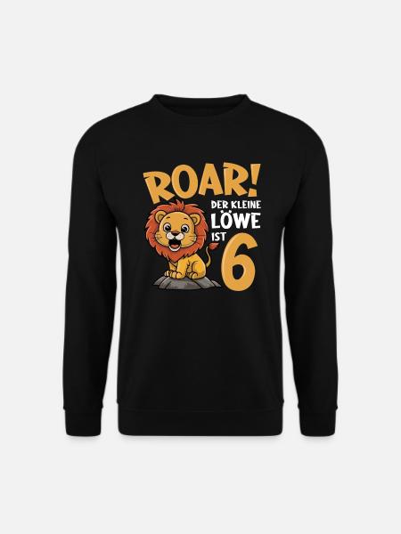 6th Birthday Young Lion - Unisex Sweatshirt - black