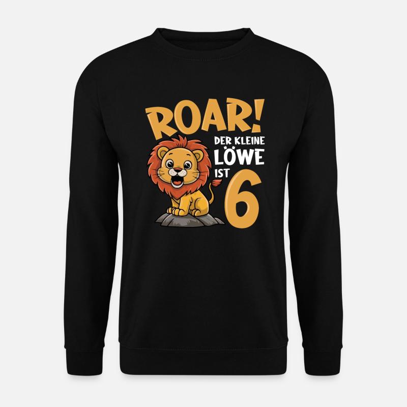 6th Birthday Young Lion - Unisex Sweatshirt - black