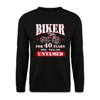 40 Anniversaire 1985 Moto Moto - Sweat-shirt Unisexe - noir - Devant - Alina (178cm) & Michal (187cm)