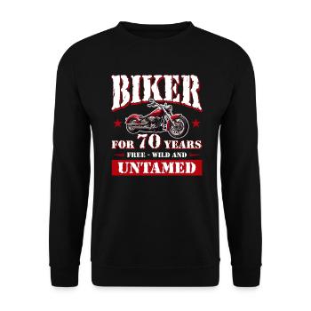 70 Anniversaire 1955 Moto Moto - Sweat-shirt Unisexe - noir - Devant - Alina (178cm) & Michal (187cm)