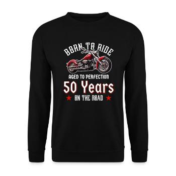 50 Anniversaire 1975 Moto Moto - Sweat-shirt Unisexe - noir - Devant - Alina (178cm) & Michal (187cm)