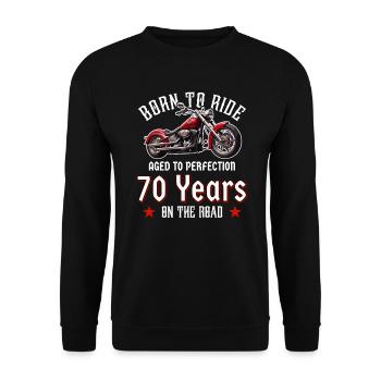 70 Anniversaire 1955 Moto Moto - Sweat-shirt Unisexe - noir - Devant - Alina (178cm) & Michal (187cm)
