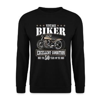 50 Anniversaire 1975 Moto Moto - Sweat-shirt Unisexe - noir - Devant - Alina (178cm) & Michal (187cm)