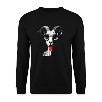 chèvre chèvre gardien animal motif chèvres drôles - Sweat-shirt Unisexe - noir - Devant - Alina (178cm) & Michal (187cm)
