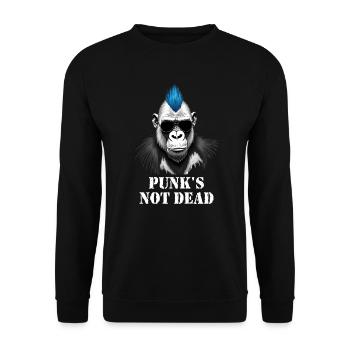 Gorilla Sunglasses Punk is not dead Punker - Unisex Sweatshirt - black - Front - Alina (178cm) & Michal (187cm)