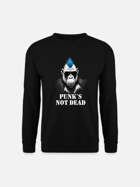 Gorilla Sonnenbrille Punk is not dead Punker - Unisex Pullover - Schwarz