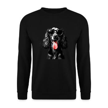 Cocker Spaniel Chien Motif Animal Chiens Drôles - Sweat-shirt Unisexe - noir - Devant - Alina (178cm) & Michal (187cm)