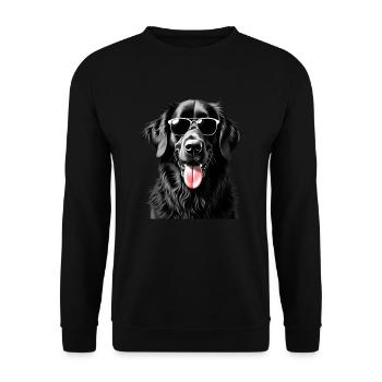 Terre-Neuve chien motif animal chiens drôles - Sweat-shirt Unisexe - noir - Devant - Alina (178cm) & Michal (187cm)