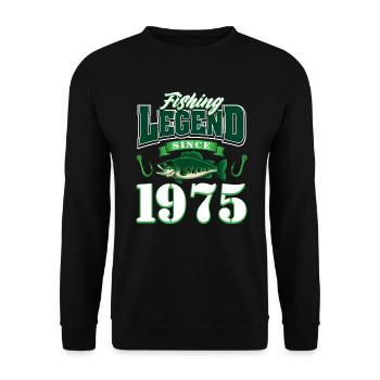50. Geburtstag 1975 Mann Angler Geschenke für - Unisex Pullover - Schwarz - Vorne - Alina (178cm) & Michal (187cm)