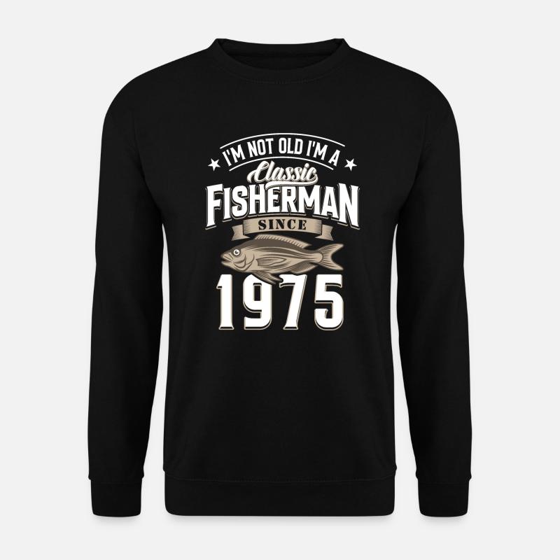 50. Geburtstag 1975 Angler - Unisex Pullover - Schwarz