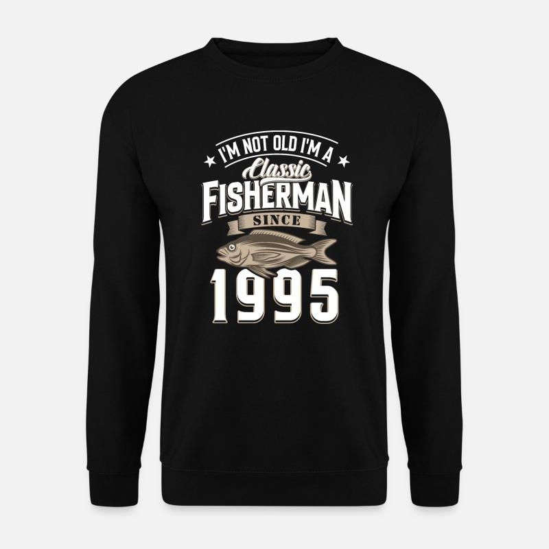 30th Birthday 1995 Angler - Unisex Sweatshirt - black