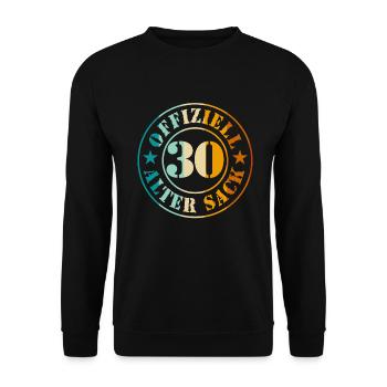 30ème Anniversaire Hommes Homme Vieux Sack 30 Ans - Sweat-shirt Unisexe - noir - Devant - Alina (178cm) & Michal (187cm)