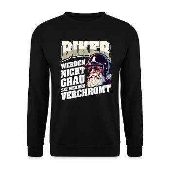 Motards Les motards ne deviennent pas gris, ils vont - Sweat-shirt Unisexe - noir - Devant - Alina (178cm) & Michal (187cm)